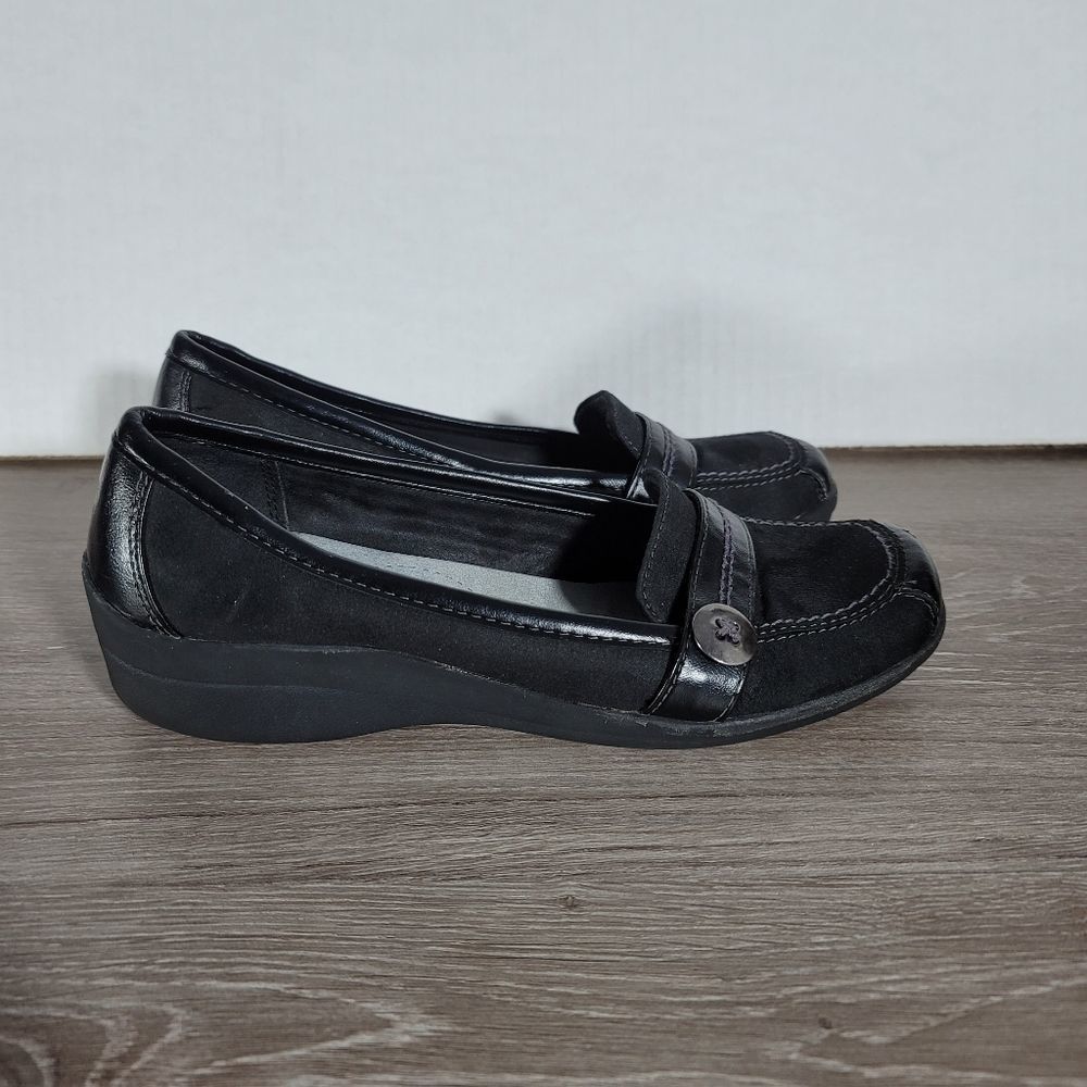 Dr. Scholl's Women's Black Slip on Flats Loafer Gel Foam Size 7.5